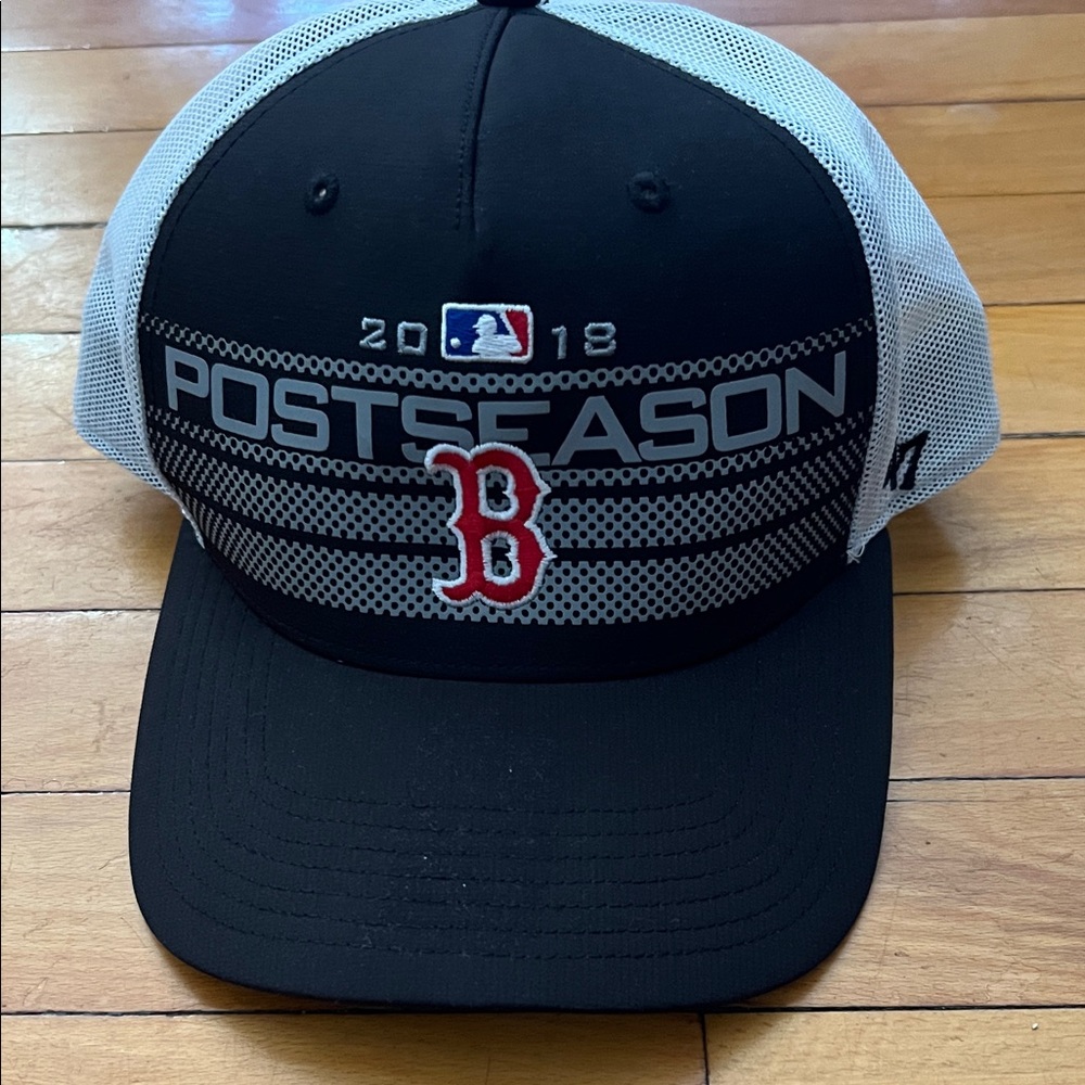 Black and White Postseason Baseball Cap
